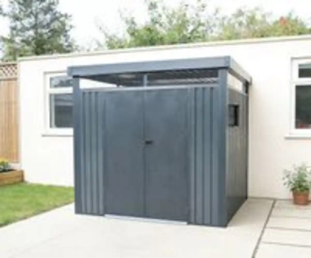 Bild 4 von Metall-Gerätehaus "Rioja" mit Doppeltür, ca. 294 x 294 x 222 cm - Anthrazit