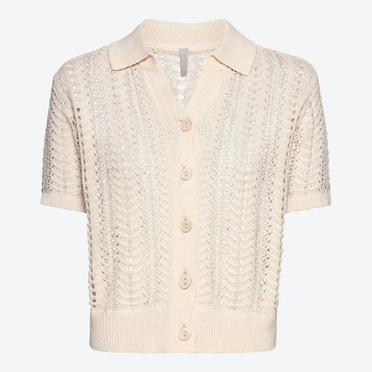 Bild 1 von Damen-Poloshirt in Ajour-Strick