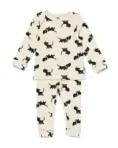 Takkie und Siepie Baby-Pyjama zum Mitwachsen eierschalenfarben