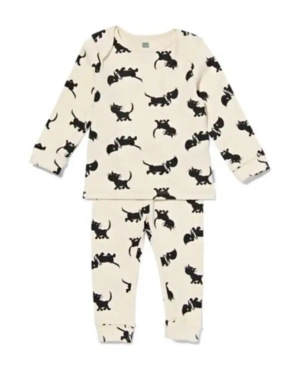 Bild 1 von Takkie und Siepie Baby-Pyjama zum Mitwachsen eierschalenfarben