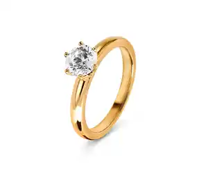 1-Karat-Diamantring, 585er gold