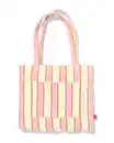 Bild 2 von 2-in-1 Strandtuch und Tasche Velours, mit Streifen, rosa