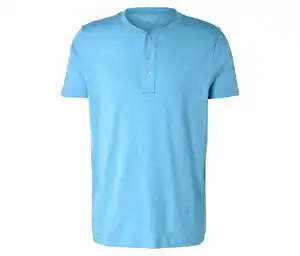 Kurzarm-Henley, hellblau