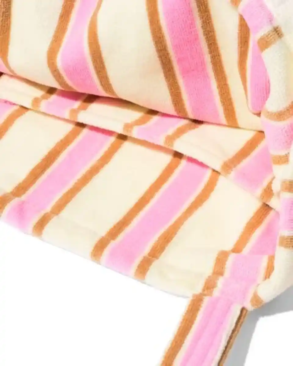 Bild 4 von 2-in-1 Strandtuch und Tasche Velours, mit Streifen, rosa