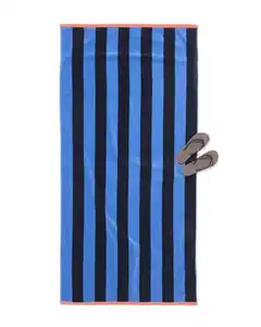 Strandtuch 90 × 180 cm Velours gestreift