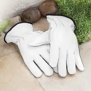 Powertec Garden Ziegenleder-Gartenhandschuhe