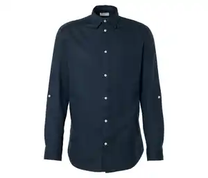 Hemd mit Leinen, navy