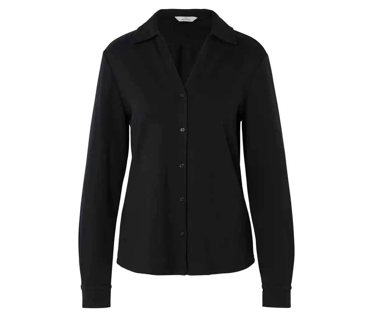 Bild 1 von Blusenshirt mit Knopfleiste, schwarz