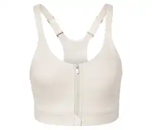 Sport-BH mit Frontreißverschluss, offwhite
