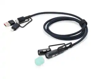 3-in-1-Ladekabel mit Licht und Feuerzeug