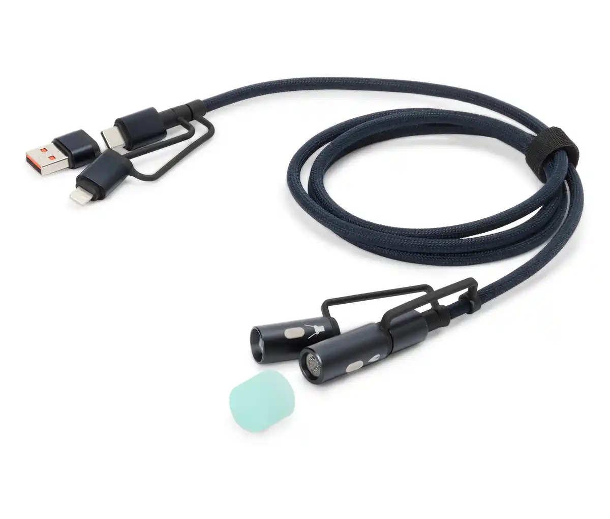 Bild 1 von 3-in-1-Ladekabel mit Licht und Feuerzeug