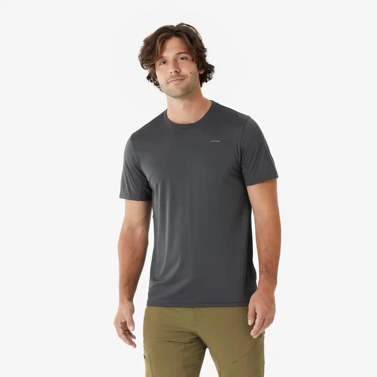 Bild 1 von QUECHUA Wandershirt Herren kurzarm Synthetik - MH100
