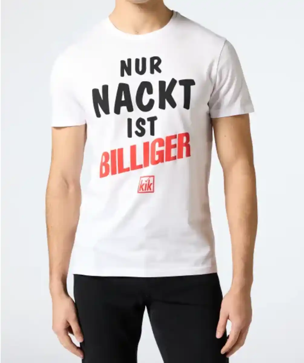 Bild 1 von Party T-Shirt „Nur nackt ist billiger“, weiß