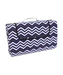 Picknickdecke mit folierter Unterseite, blau gemustert