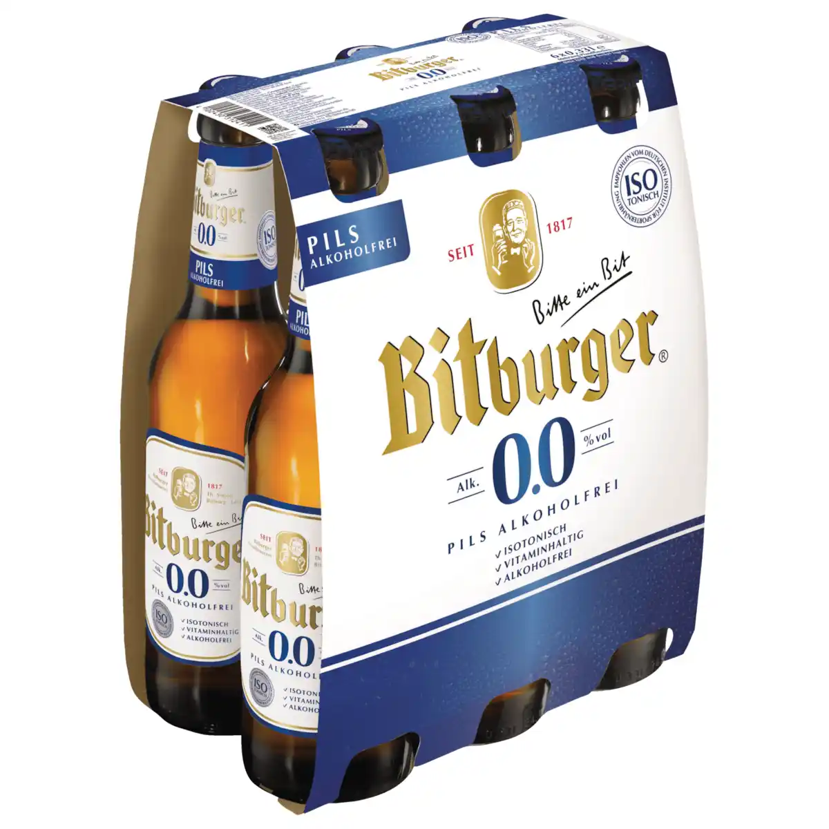 Bild 1 von Bitburger Pils 0,0% alkoholfrei 6x0,33l