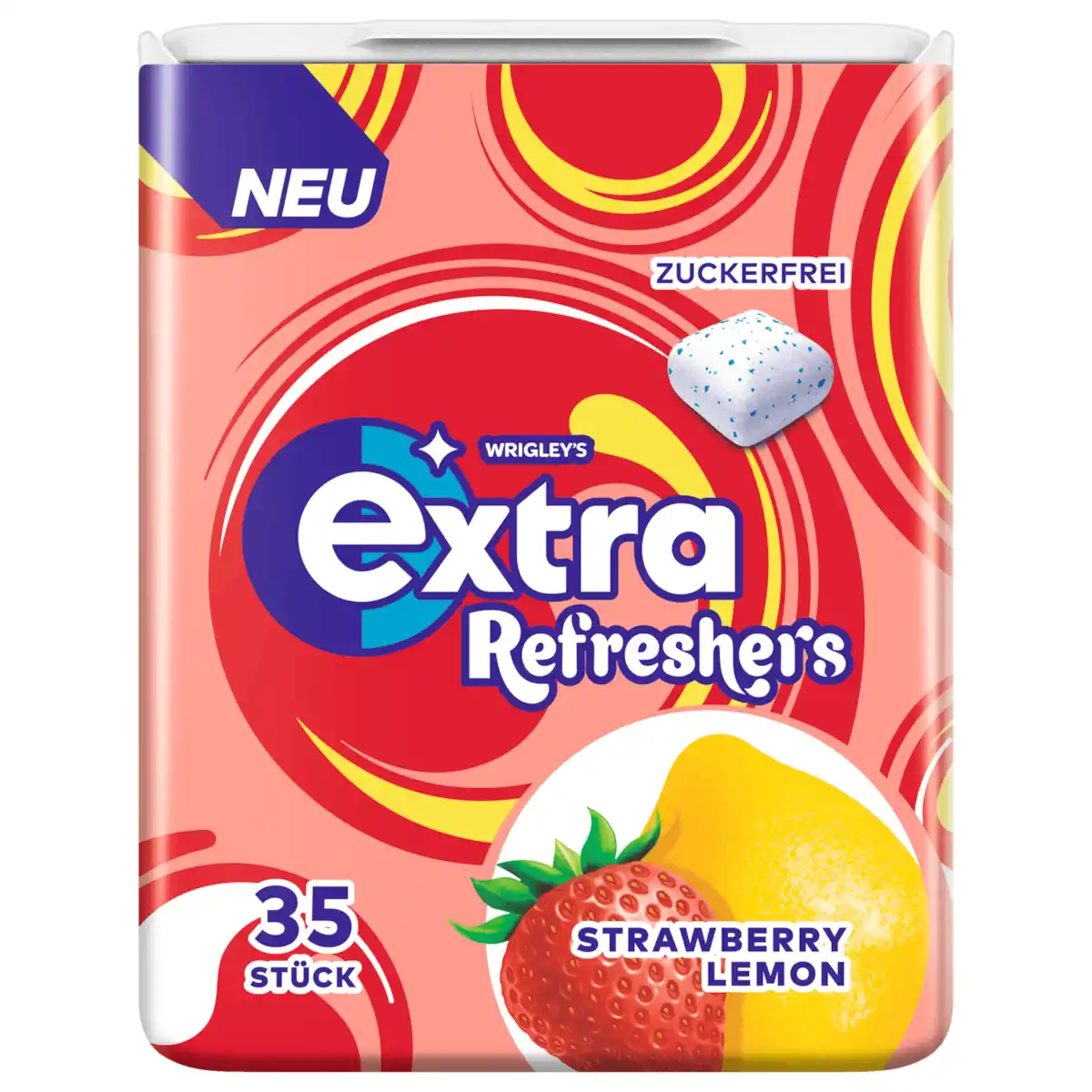 Bild 1 von Wrigley's Extra Refreshers Strawberry & Lemon zuckerfrei 35 Stück