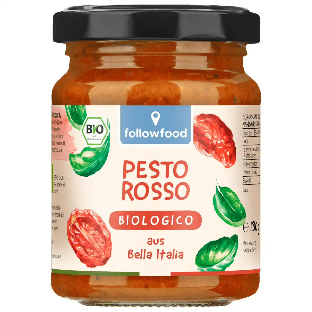Bild 1 von Followfood Bio Pesto Rosso 130g