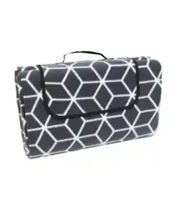 Picknickdecke mit folierter Unterseite, grau gemustert