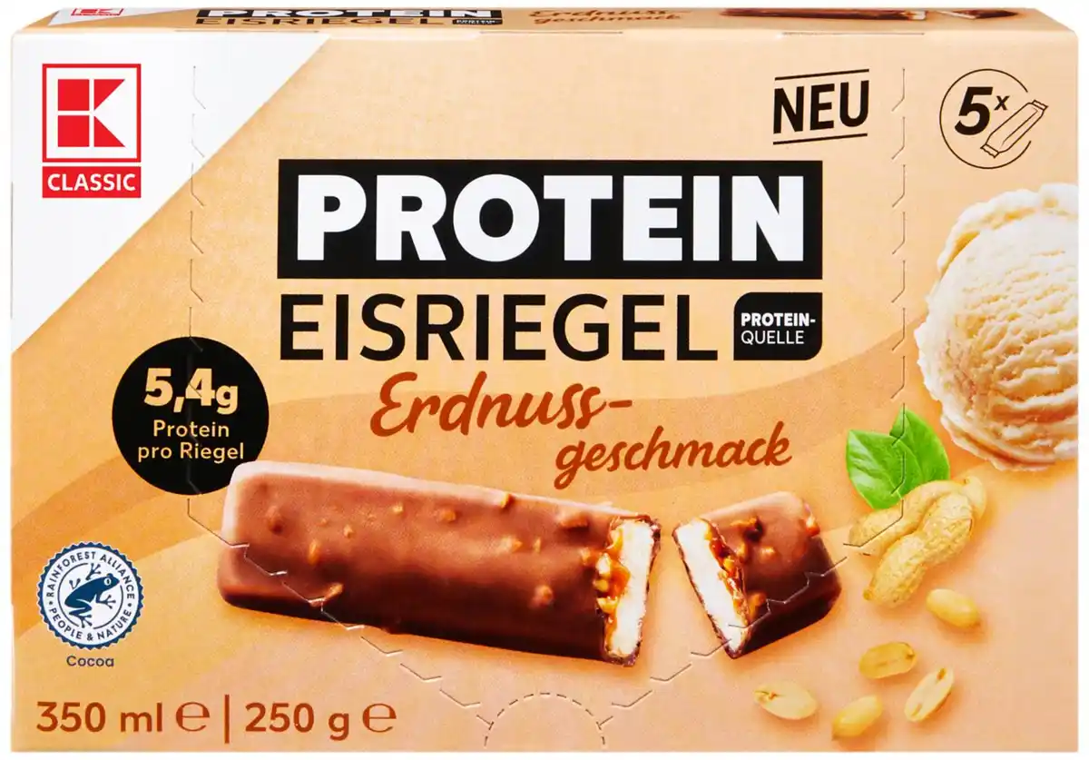 Bild 1 von K-CLASSIC Protein-Eisriegel, 5 St. = 350-ml-Packg.