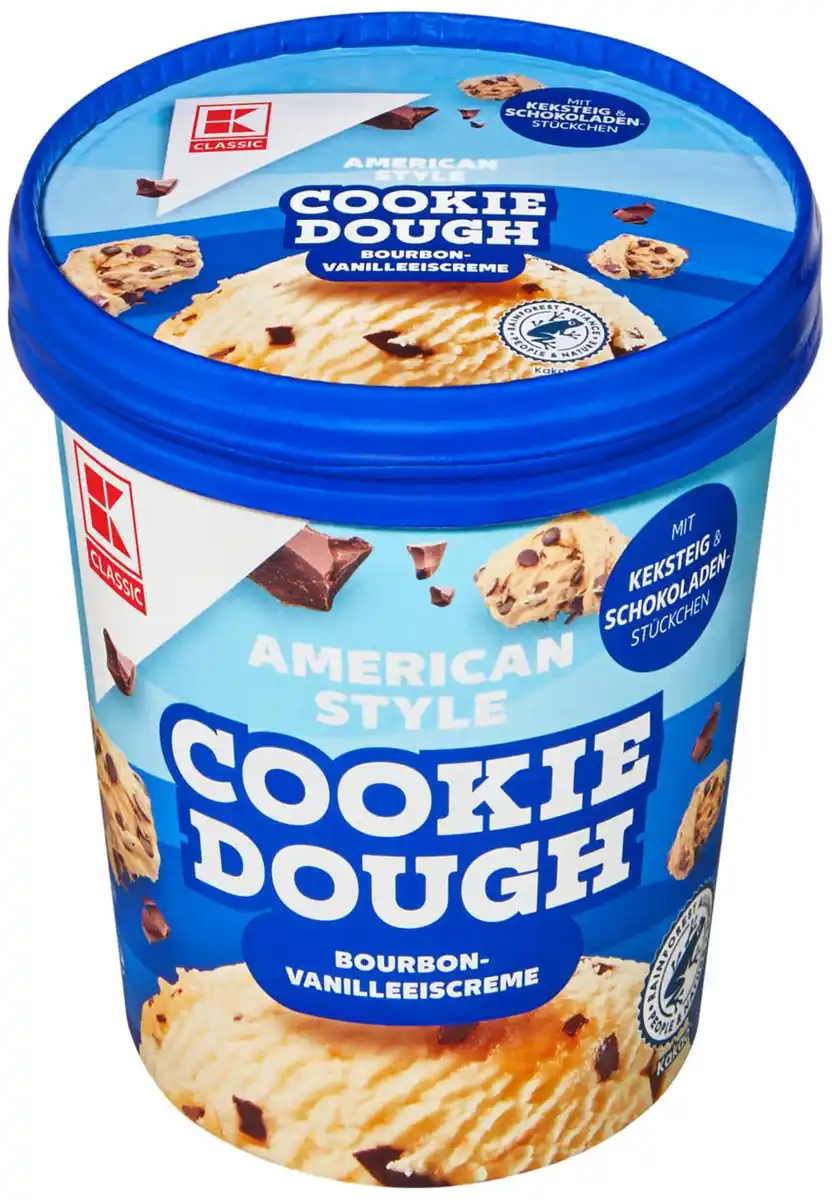Bild 1 von K-CLASSIC American Style Ice Cream Cookie Dough, 500-ml-Becher