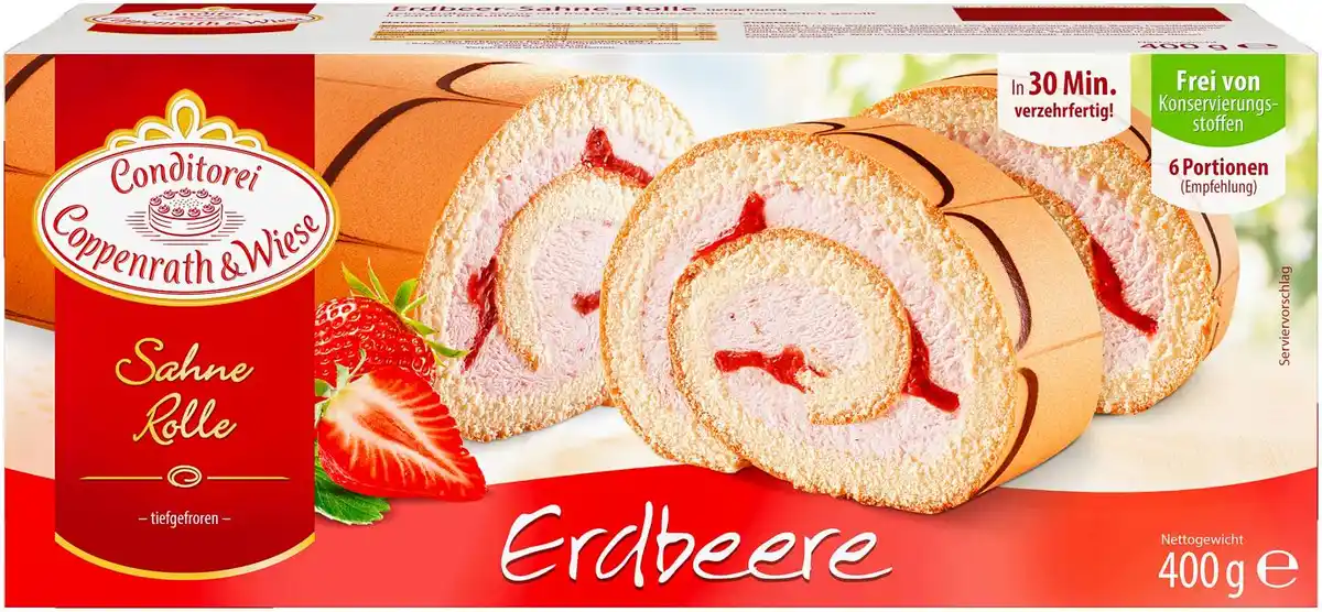Bild 1 von COPPENRATH & WIESE Sahne-Rolle Erdbeere, 400-g-Packg.
