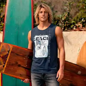 Herren-Muskelshirt mit Frontaufdruck