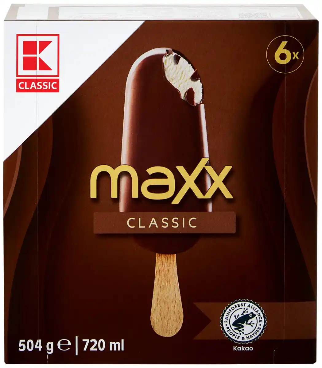 Bild 1 von K-CLASSIC Maxx Stieleis, 6 St. = 720-ml-Packg.
