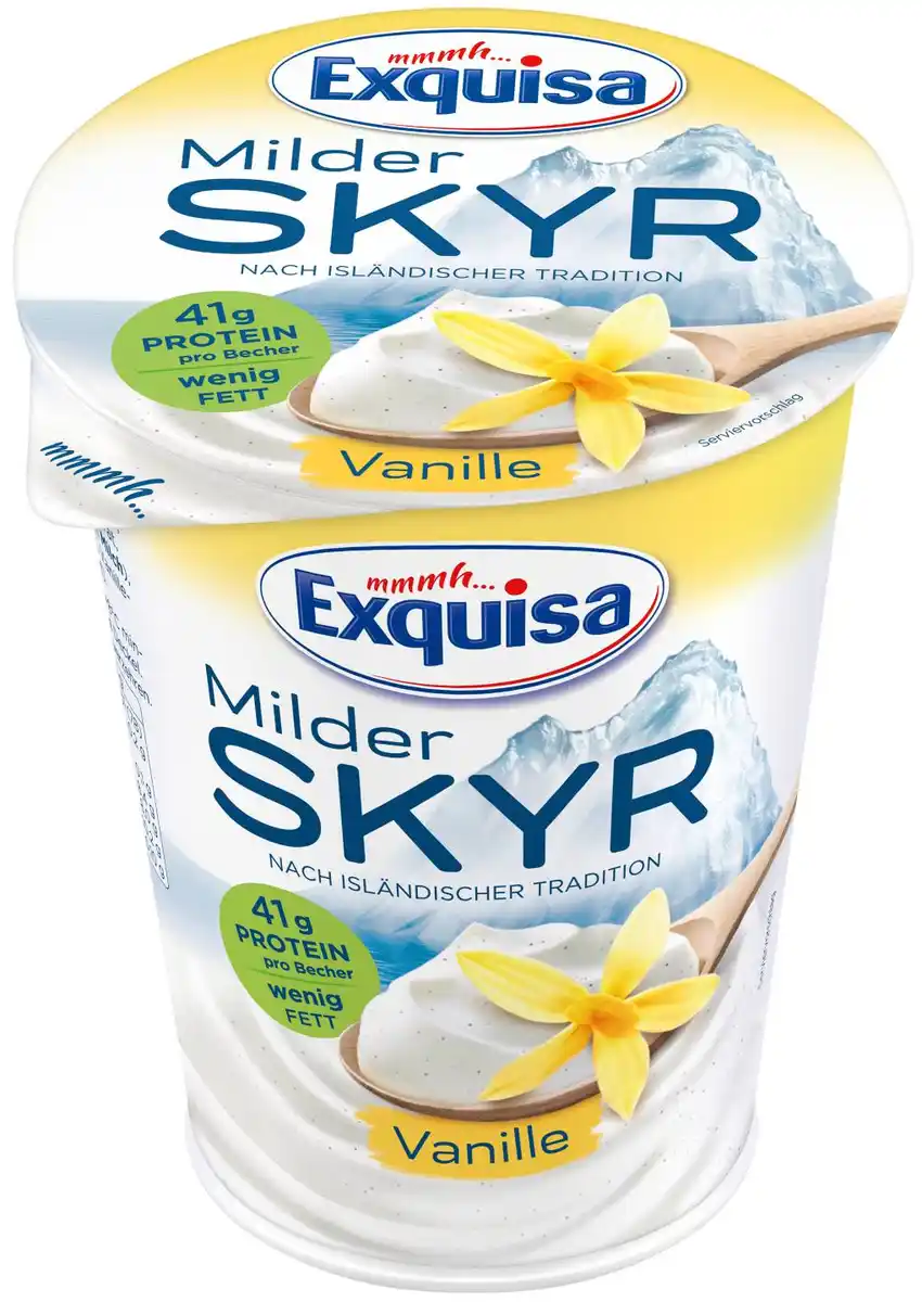 Bild 1 von EXQUISA Fitline Protein, Skyr Vanille oder Zero, 400-g-Becher