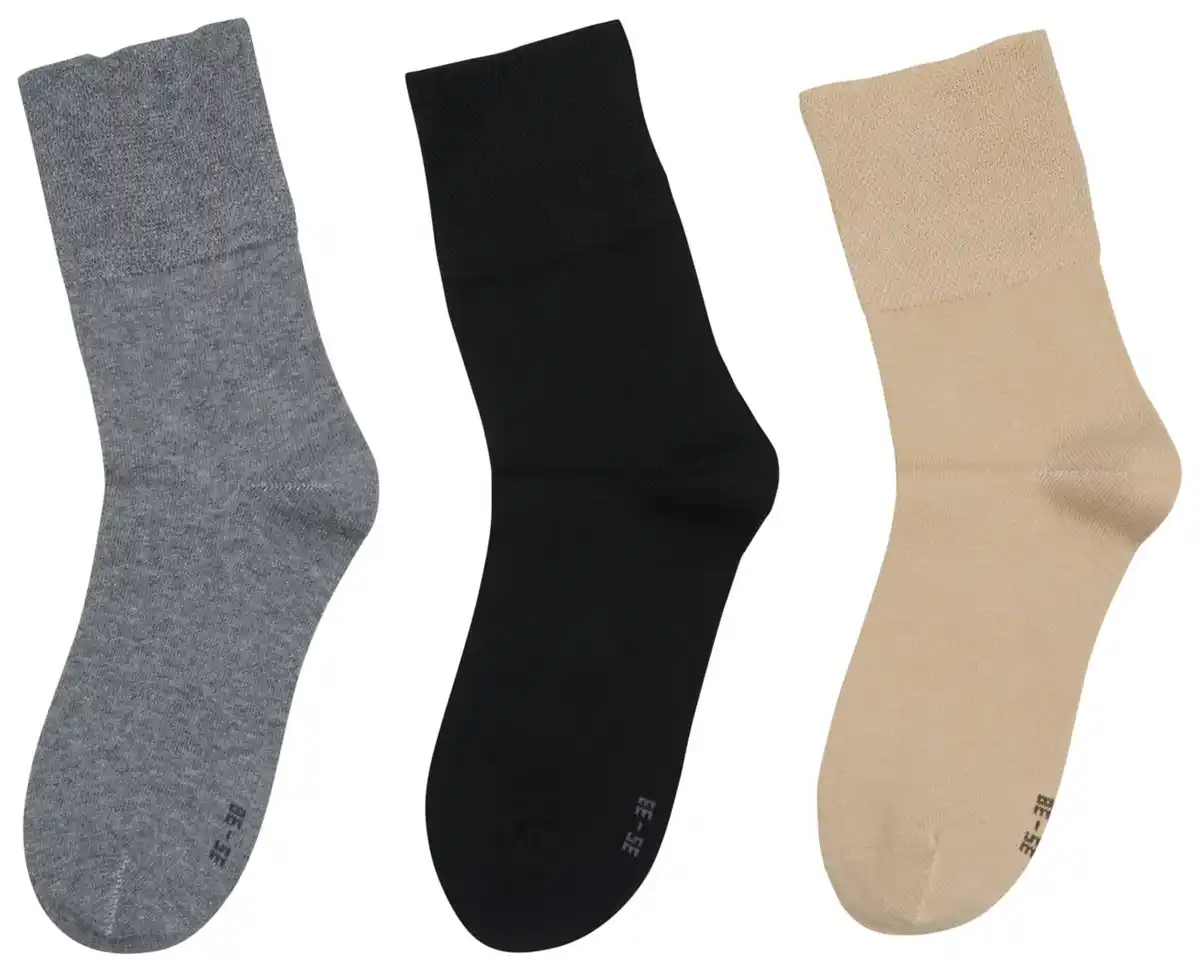 Bild 3 von Damen-Diabetikersocken mit Komfortbund, 3 Paar
