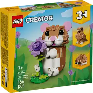LEGO CREATOR »Hamster mit Blume« 3-in-1-Set 31376, 166-teilig