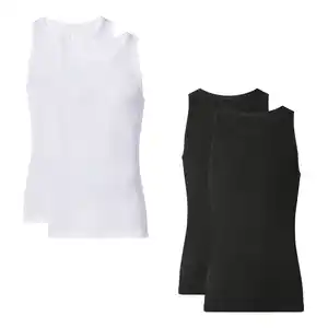 TOWNLAND® Herren-Doppelripp- Achselhemden, 2-St.-Packg.