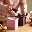 Bild 2 von BLOMNING Dose mit Deckel, braunrot/rosa für Kaffee/Tee, 10x10x10 cm