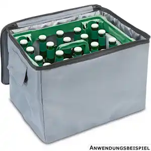 EASYmaxx Kühltasche 45 Liter grau für Getränkekasten