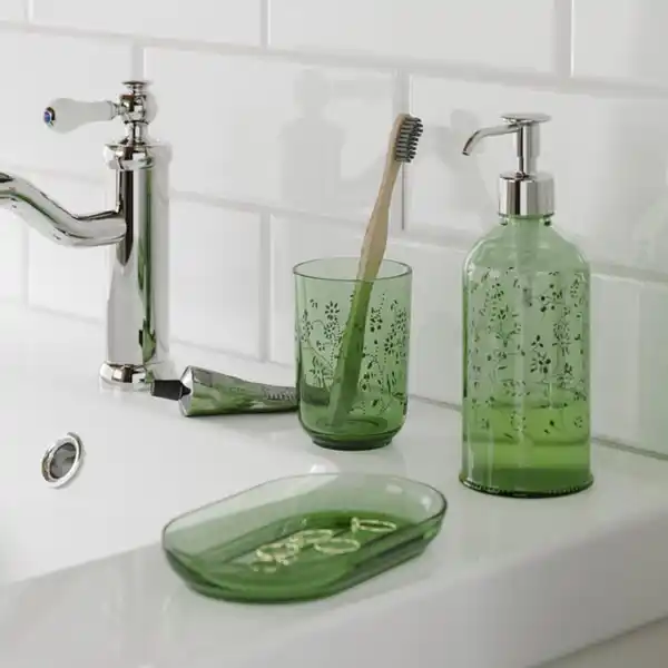 Bild 2 von GROSSJÖN Badezimmer-Set 3-tlg., grün