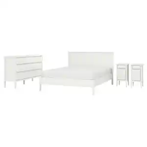 GULLABERG Schlafzimmermöbel 4er-Set, weiß, 180x200 cm