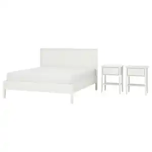GULLABERG Schlafzimmermöbel 3er-Set, weiß, 160x200 cm