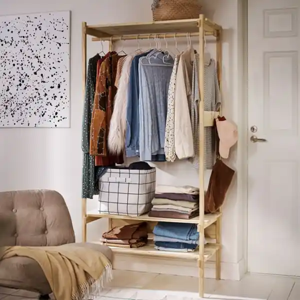 Bild 2 von KRONÖREN Kleiderschrank, offen, Kiefer, 90x49x181 cm