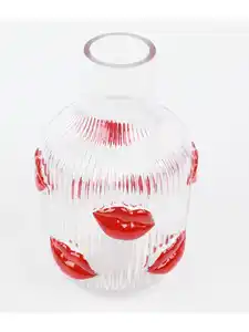 Vase mit Lippen | Höhe 25 cm Weiß