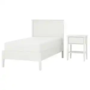 GULLABERG Schlafzimmermöbel 2er-Set, weiß, 90x200 cm