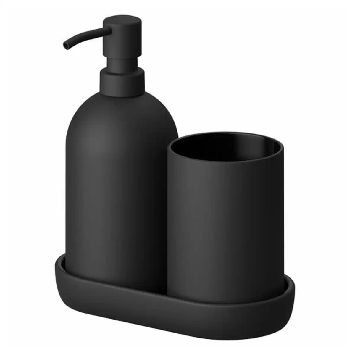 Bild 1 von GANSJÖN Badezimmer-Set 3-tlg., schwarz