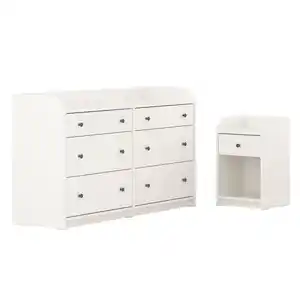 HAUGA Schlafzimmermöbel 2er-Set, weiß