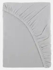 Biber Spannbetttuch 100x200cm Grau