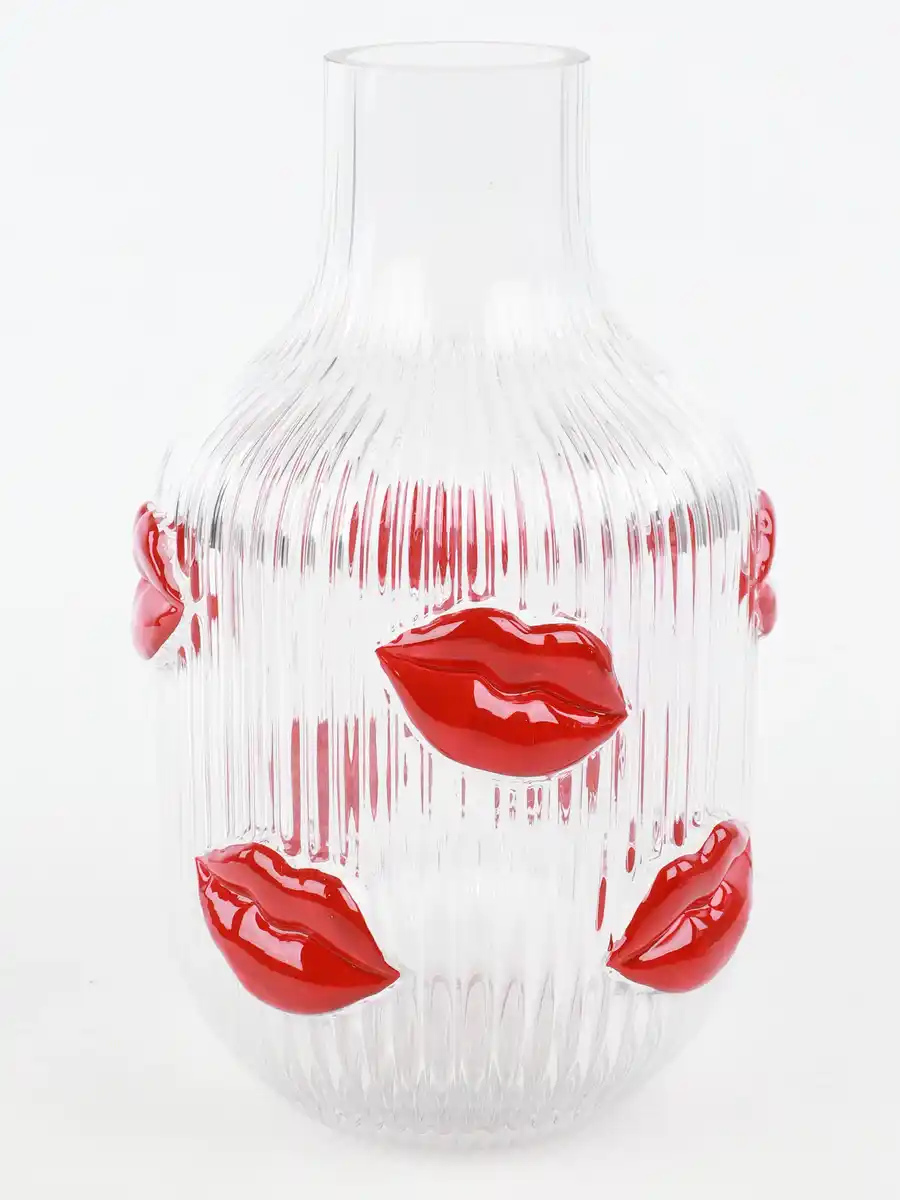 Bild 2 von Vase mit Lippen | Höhe 25 cm Weiß
