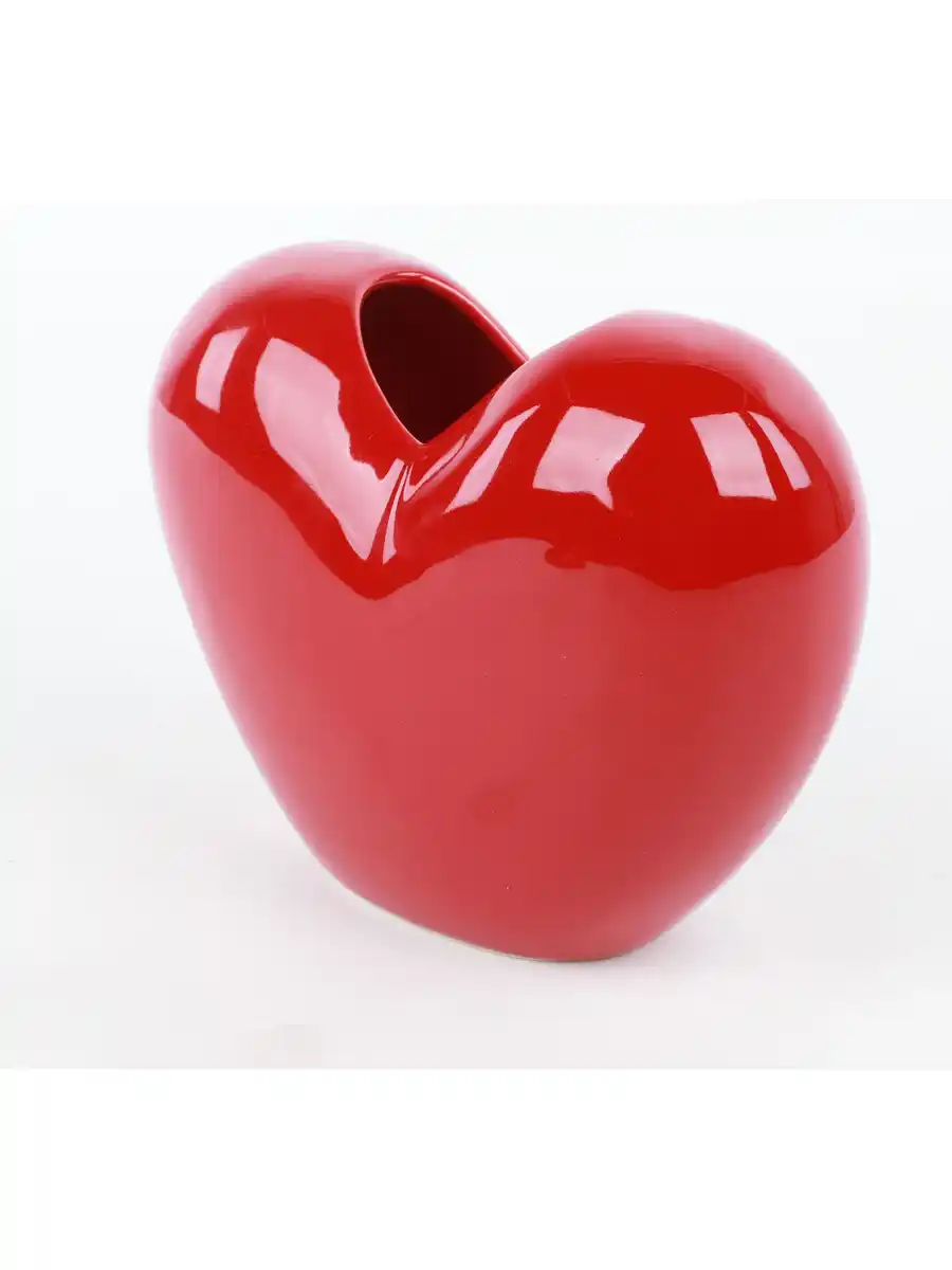 Bild 1 von Vase im Herzdesign Rot