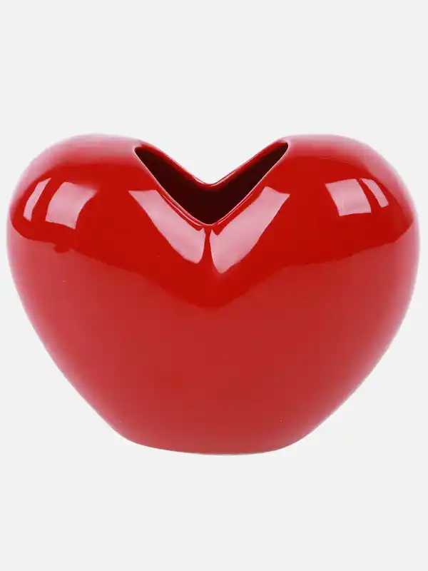 Bild 2 von Vase im Herzdesign Rot