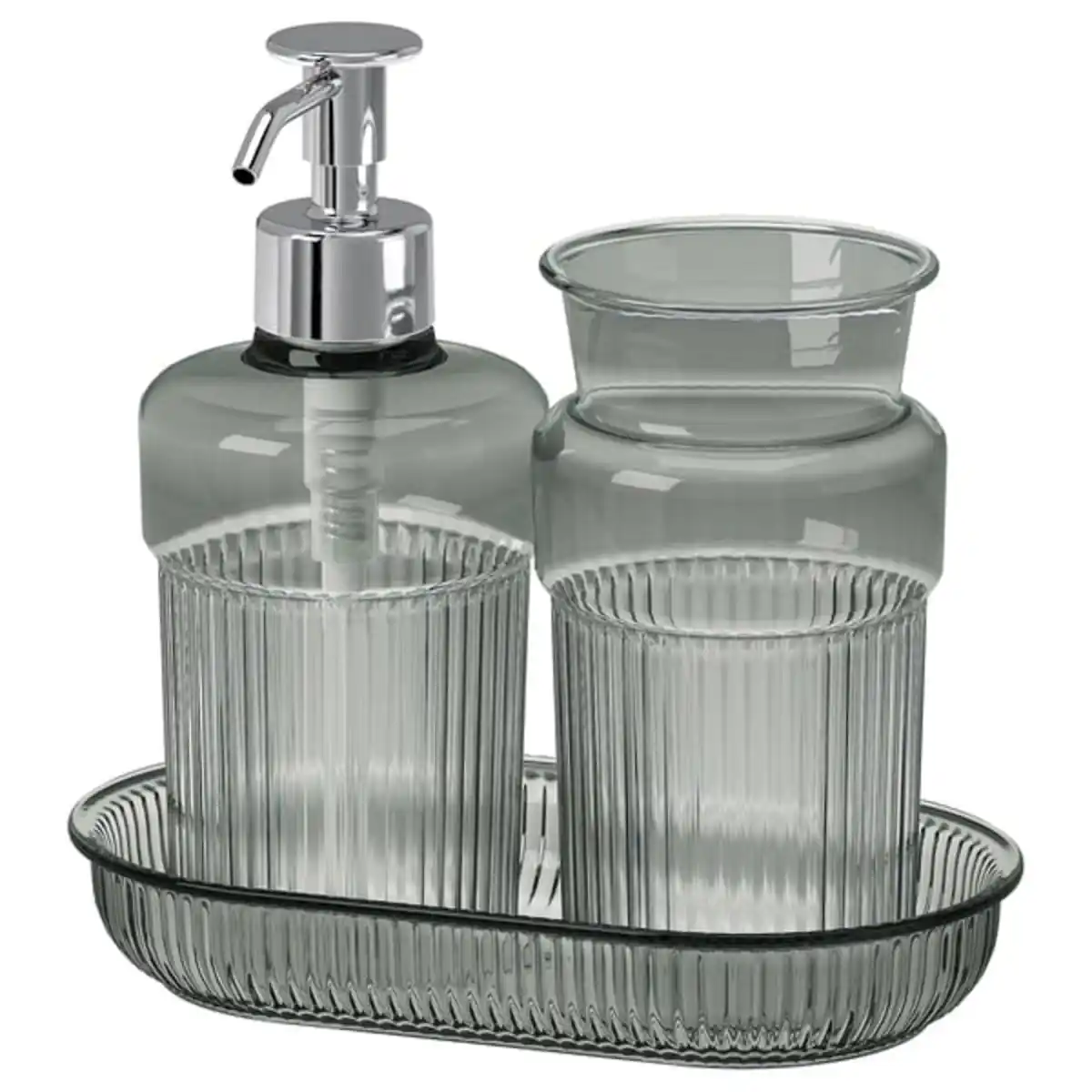 Bild 1 von BROFJÄRDEN Badezimmer-Set 3-tlg., grau
