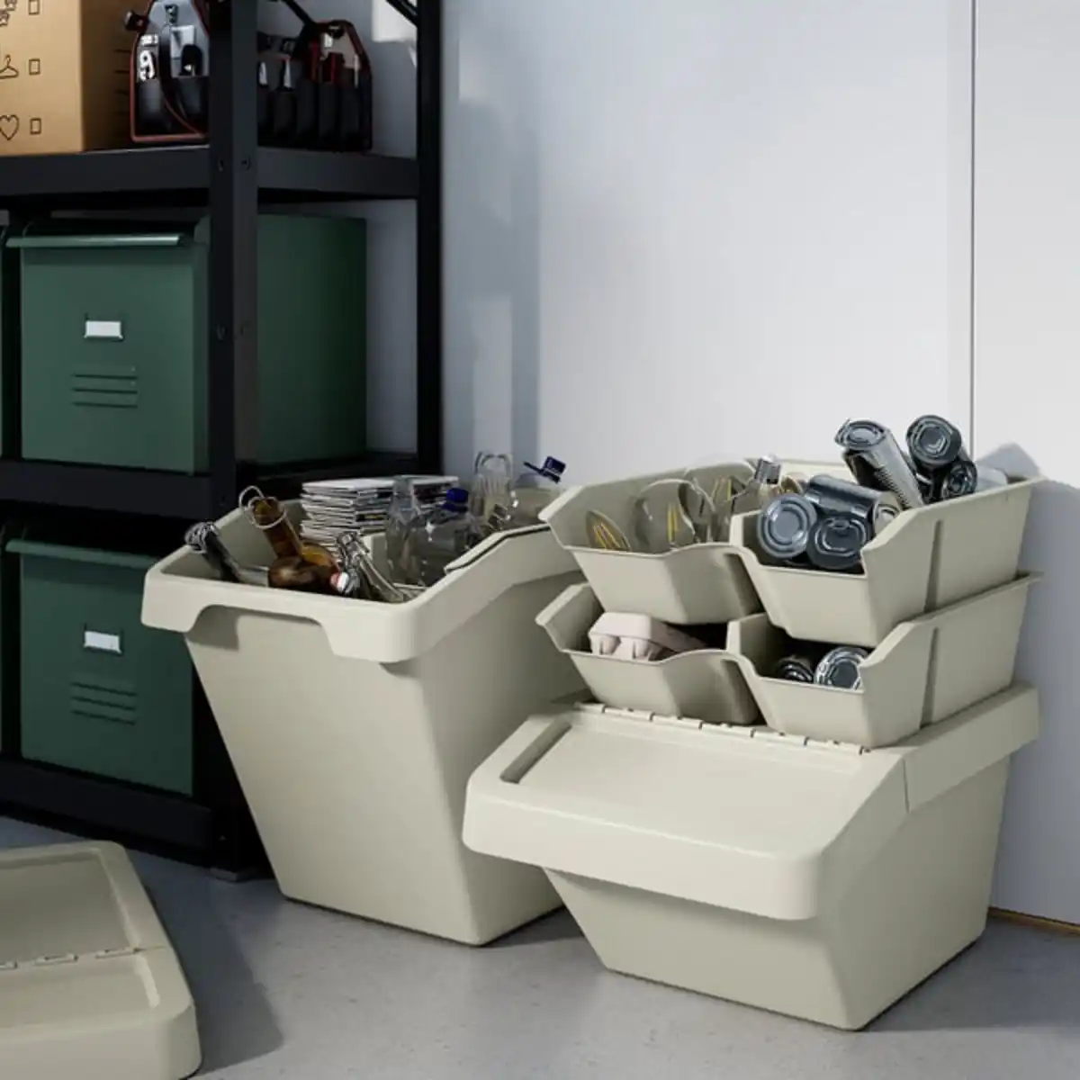 Bild 4 von SORTERA Einsatz mit Fach, beige, 38x45x14 cm