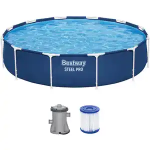 Bestway® Steel Pro Frame Pool mit Pumpe Ø 366 x 76 cm