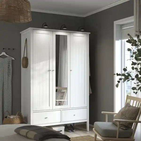 Bild 2 von GULLABERG Kleiderschrank, weiß, 128x64x201 cm