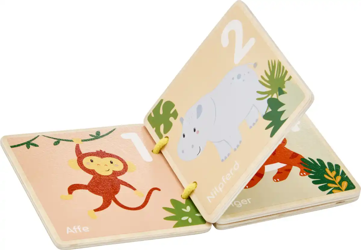 Bild 2 von Miniju Holz Baby Buch Safari